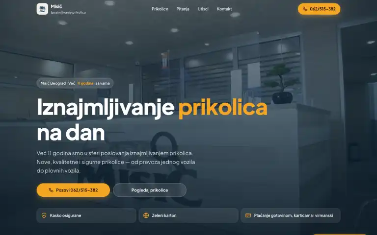 Izdavanje Prikolica Mišić trailer rental website