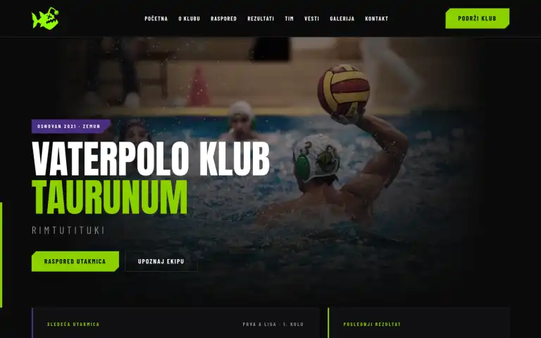 VK Taurunum water polo club website